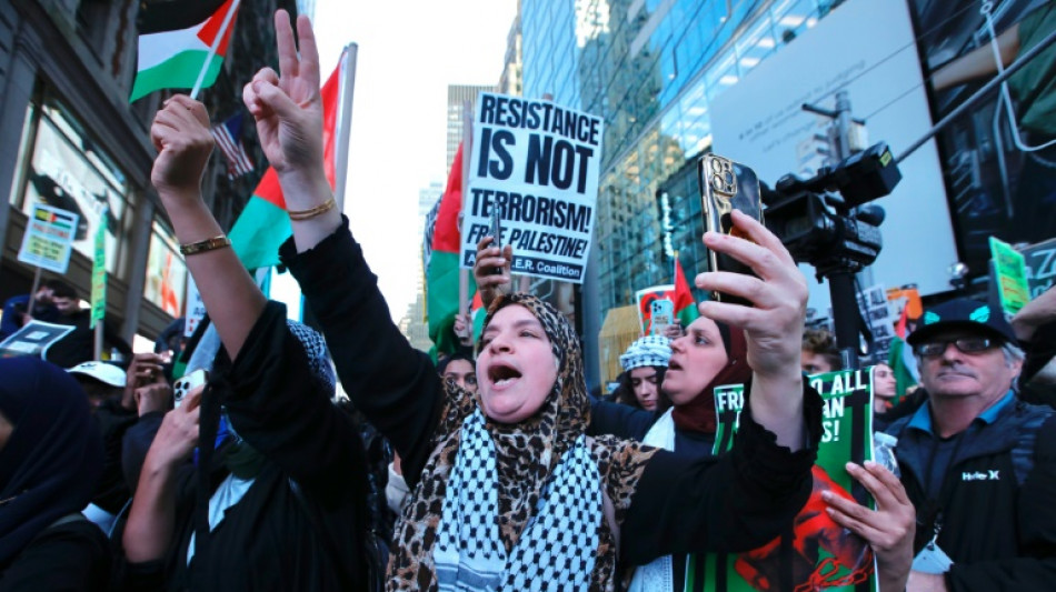 Milhares de manifestantes pedem 'Palestina livre' em Nova York e centenas são detidos