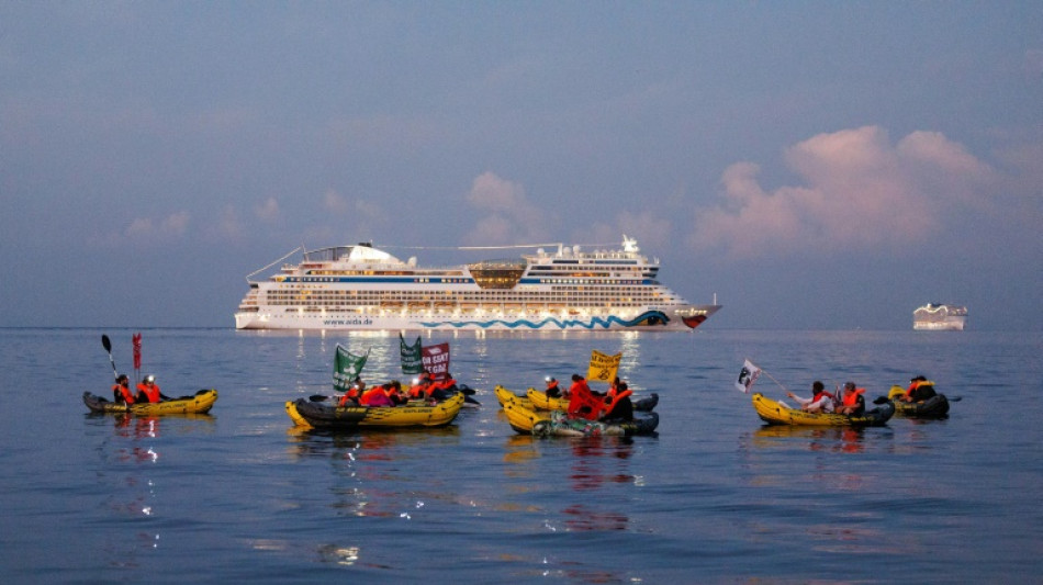 Environmental protesters block French cruise liner port