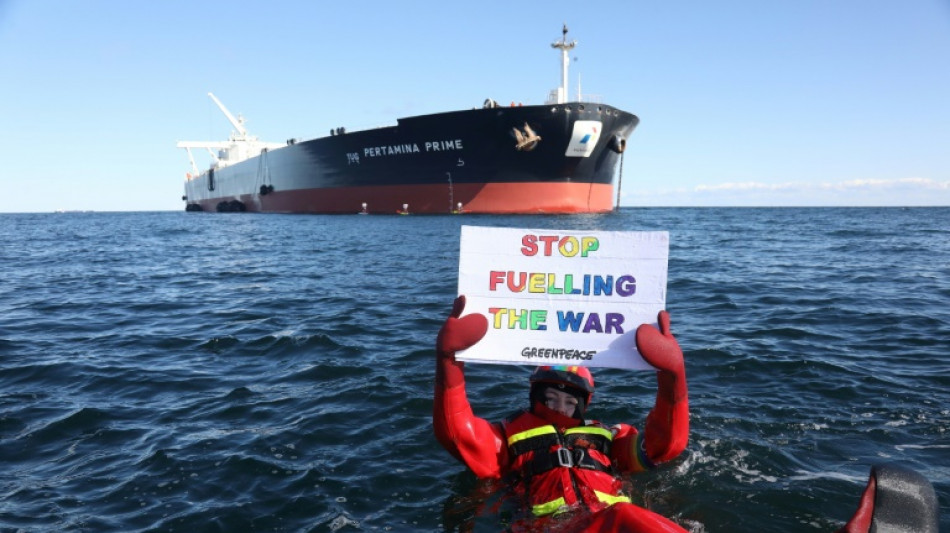 Greenpeace blocks Russian oil delivery off Denmark