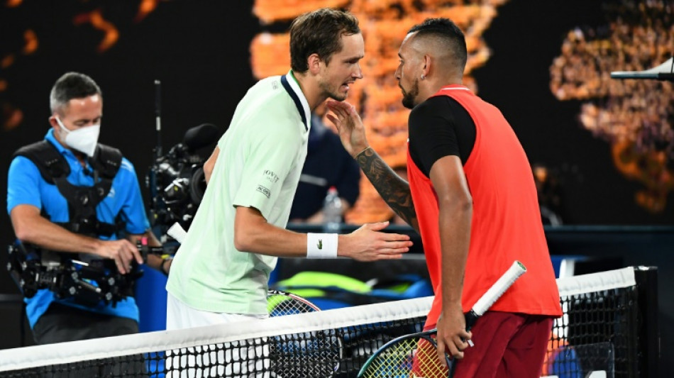 Open d'Australie: Daniil Medvedev élimine Nick Kyrgios en 4 sets au 2e tour